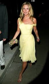 Kate Moss S Greatest Photos Yellow Vintage Dress Fashion Cocktail Dress Vintage