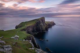 View of neist point lighthouse and rocky ocean coastline, scotla. Neist In 2021 Isle Of Skye Skye Isle