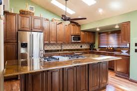 chocolate maple glazed cabinet stone expo