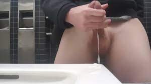 New public bathroom jerk off porn