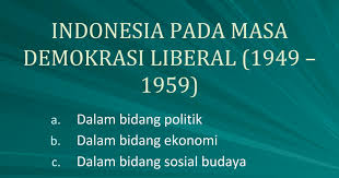 Kehidupan sosial budaya pada masa demokrasi terpimpin kehidupan sosial budaya masyarakat pada masa demokrasi terpimpin banyak dipengaruhi oleh partai komunis indonesia. Ind Demokrasi Liberal Dan Terpimpin Google Slides
