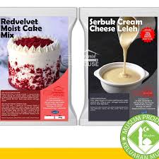Boleh orang copy dan buat masa weekend kan. Free Shipping Combo Set 250gm Tepung Segera Red Velvet Cake Moist Cake Dengan Cream Cheese Leleh 150gm Shopee Malaysia