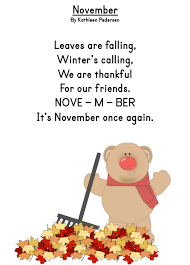 November Poetry Freebie Grade Onederful Poetry Freebie November Poem Preschool Poems
