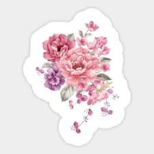 Watercolor Boutique Flowers Floral Sticker Teepublic Flowers Flowers Drawing Flowers Photography Flowers Aesthetic Flowers Arrangements In 2020