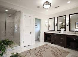 20 Stunning Ideas To Use Big Mirrors In Your Bathroom Bathroomideas Bathroomdesign Bathro Ideal Bathrooms Bathroom Recessed Lighting Modern Bathroom Design