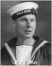 Photo of Able Seaman Reginald James Collins, courtesy of his son, Derek Collins,. Service: Royal Navy Rank: Able Seaman Service Number: P/J 98866 - CollinsRJ
