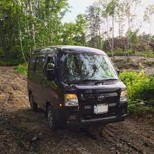 林道サンバー subaru van vehicles