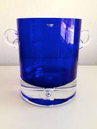 Krosno Crystal Cobalt Blue Ice Bucket Ice Blue Glassware Crystals