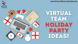 Just Because You Lead Or Work On A Virtual Team It Doesn T Mean You Can T Have So Office Holiday Party Ideas Work Holiday Party Work Christmas Party Ideas