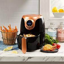 Matte material will leave no stains, the square air fryer with slimmer footprint within a compact frame that won't crowd your kitchen safe and easy to clean: Copper Chef 2 Qt Air Fryer Turbo Cyclonic Airfryer With Rapid Air Technology For Less Oil Less Cooking Includes Recipe Book Black Buy Online In Greenland At Greenland Desertcart Com Productid 72845970