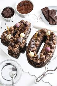 Celebrate Milestone Birthdays With A Decadent Dark Chocolate Number Cake Chocolate Cream Tart Number Cakes Alphabet Cake