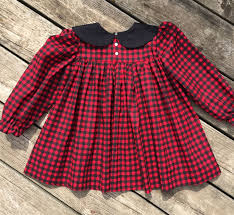 Toddler Buffalo Plaid Dress Christmas Dresses For Little Girls Holiday Clothing For Girls Christmas Baby Dresses Buffalo Plaid Dress Christmas Dress Baby Little Girl Dresses