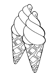Black And White Ice Cream Cone Real Pin By Sherry Stephan On Cakes And Ice Cream Ice Cream Coloring Pages Preschool Coloring Pages Coloring Pages