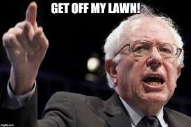 Get off my lawn meme gif. Bernie Sanders Imgflip