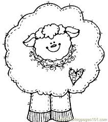 Print out the file on white a4 or letter size cardstock. Cute Sheep Coloring Page For Kids Free Sheep Printable Coloring Pages Online For Kids Coloringpages101 Com Coloring Pages For Kids