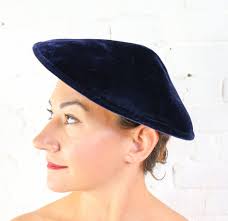 Navy Saucer Hat