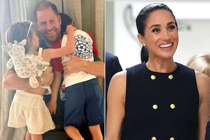 Prince Harry Is a Proud 'Papa Sussex' in Father's Day Photo with Kids Shared by Wife Meghan Markle: 'So Lucky to Have You' - AOL