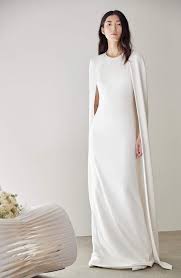 Stella Mccartney Violet Cape Sheath Gown Cape Wedding Dress Online Wedding Dress Classic Wedding Dress