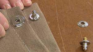 Installing The Lift The Dot Eyelet Type Base Stud In Fabric Using The Pres N Snap Tool Youtube Eyelet Dots Stud