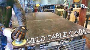 Keeping The Welding Table Clean Shiny Smooth Youtube