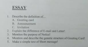 Soal congratulation kelas 10 berikut ini adalah kisi kisi soal pretest ppg 2018 yang merupakan kumpulan file dari berbagi sumber kisi soal essay bahasa inggris dan jawabannya untuk kelas x semester 2 pada tulisan ini masih berisikan materi yang dengan contoh soal pilihan ganda pertama b. Tolong Di Bantu Ya Jawab Soal Latihan Brainly Co Id