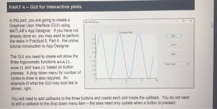 Drag and drop visual components to lay out the design of your graphical user interface (gui) and use the integrated editor to quickly program its behavior. Part 4 Gui For Interactive Plots Matlab Function Chegg Com