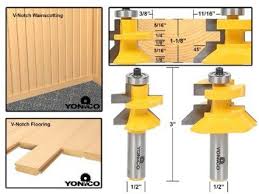 Matched Tongue And Groove Flooring Router Bit Set V Notch Yonico 15227 Amazon Com Router Bit Set Router Bits Router