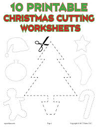 They will help your preschool aged children work on improving their fine motor skills. 10 Printable Christmas Shapes Cutting Worksheets Supplyme