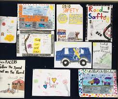 This lovely set of display posters can be used to show your students how to cross the road safely. Road Safety Poster Competition Cornwall Park District School