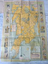 old mumbai map .... year .... not known ...