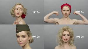 ロシア美女の過去100年間にわたるメイクやヘアスタイルの遷移がわかる