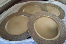 My Inspiration Charger Plate My Custom Colored Chargers Are On Order Wedding Centerpieces Diy Glitter Charger Dollar Store Decor