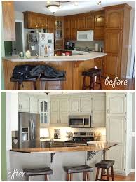 Before And After Kitchen Renovation Diy Two Tone Gray Kitchen Cabinets Butcher Block Countertop Kitchen Renovation Home Kitchens Home