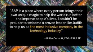 Sap solutions have helped companies around the world run better. Sap On Twitter I Am Excited About The Potential Of Our Technology To Drive Change While Taking Diversity And Inclusion At Sap To The Next Level Judith Michelle Williams Newly Appointed