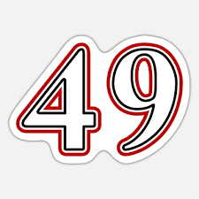 49 Zahl nummer' Sticker | Spreadshirt