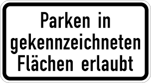 Datei Zusatzzeichen 1053 30 Parken In Gekennzeichneten Flachen Erlaubt Stvo 1992 Svg Wikipedia