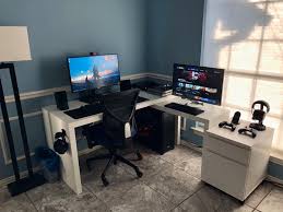 My Corner Setup Sponsored By Ikea Corner Gaming Desk Room Setup Corner Pc Desk