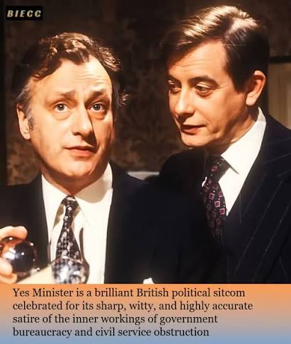 Yes, Minister, a British satirical comedy airs tonight at 9PM on CNC3.