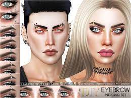 17 Different Eyebrow Piercings For The Left Right Side Bridge Or Under Anti All In One 29 Piercings A Sims 4 Piercings Sims 4 Tattoos Eyebrow Piercing