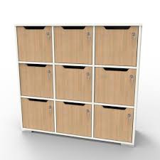 Meuble Casier En Bois Caseo9 A 9 Cases Blanc Chene Casier Bois Meuble Casier Casier Vestiaire