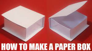 Divide each side of your paper into 5 sections. How To Make A Paper Box With A Lid That Opens Youtube