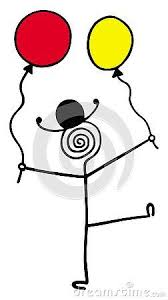 Funny Cartoon Man With A Spiral Instead Of A Head Holding Two Balloons Vector Graphics Royalty Free Ballon Man Carto Cartoon Man Funny Cartoon Cartoon Art