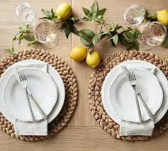 Round Water Hyacinth Placemat Hyacinth Placemat Water Dinner Table Setting Dining Table Decor Table Decorations