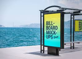 2 Free Bus Stop Roadside Vertical Billboard Mockup Psd Files Good Mockups