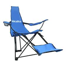 Ancheer Portable Folding Tripod Recliner Escape Chair With Armrests Detachable Footrest And Cup Holder For Camping Furniture Outdoor Chairs Camping And Hiking