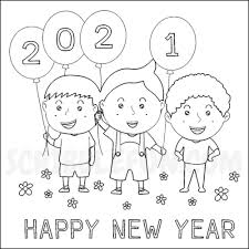21 Free New Year 2021 Coloring Pages Printable What an exciting and meaningful moment, awaiting the new year. year 2021 coloring pages printable