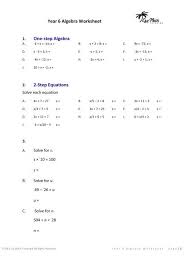 The second version is an online algebra worksheet. Year 6 Algebra Worksheet One Step Algebra 2 Maths Tutoring