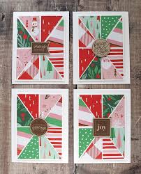 Holiday Card Series 2019 Day 23 Quilt Block With Patterned Paper Holiday Cards Cards Patterned Paper
