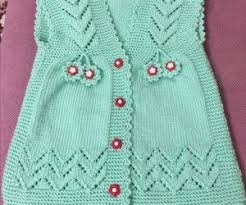Kirmizi Cicekli Dugmeli Yelek Nazarca Com Baby Knitting Patterns Bebek Yelek Orgu