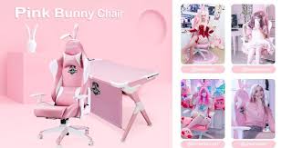 Autofull Pink Bunny Chair 2021 Review Bunny Ears Cuteness Overload